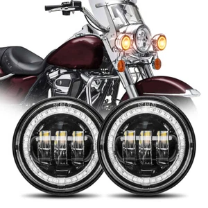 For Electra Glide 2pcs 4.5'' foglight with Red Demon Eyes DRL Lamp Turn Signal - Bild 1 von 11
