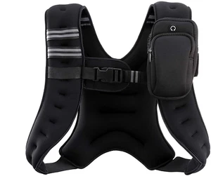 Weighted Vest, 6Lb/8Lb/12Lb/16Lb/20Lb/25Lb/30Lb Weight Vest with Reflective Stri - Picture 1 of 12