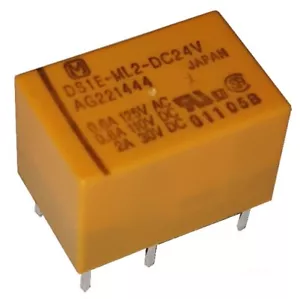 Kleinsignal Relais 24V/DC, bistabil, DS1E-ML2-DC24V, Baugleich Panasonic, 1St. - Bild 1 von 2