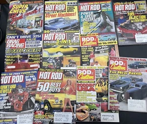 Lot of 11 VTG Drag Racing Monthly Rod & Custom Super Chevy Magazines 90s - Picture 1 of 5
