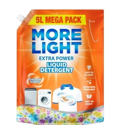 More Light Extra Power Liquid Detergent 5 Litre Pouch - Image 1 of 4