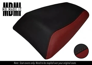 FITS HONDA CBF 500 600 04-08 CUSTOM REAR GRIP VINYL SEAT COVER BLACK & DARK RED - Bild 1 von 6