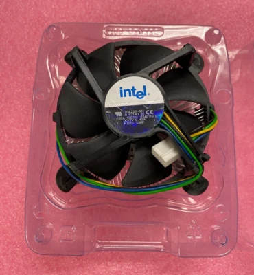 New Intel D34223-001 LGA 775 Heatsink & Fan 4Pin Nidec 12VDC 0.42A F09A-12B3S1 - Image 1 of 3