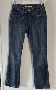 Wrangler Girls 16 Jeans Straight 8 Pockets Flowers Embroidered Boot Flare Blue - Picture 1 of 19