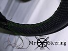 Fits Fiat Seicento 97+ Perforated Leather Steering Wheel Cover Green Double Stch