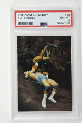 2000 Comic Images WWF No Mercy Kurt Angle #38 RC PSA 8 NM-MT - Image 1 of 2