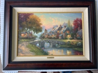 Puente adoquinado Thomas Kinkade con resaltador maestro reflectores Foto 1 de 4