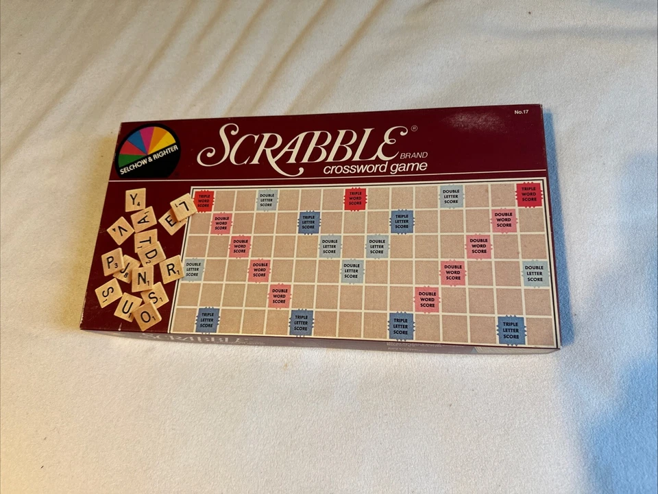 Vintage Scrabble Crossword Game 1983 Selchow & Righter No.17 NOS Factory Sealed - Image 1 of 4