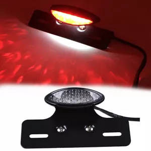 for MOTORCYCLE LED License Plate Mount Bracket with Brake Tail Turn Signal Light - Foto 1 di 9