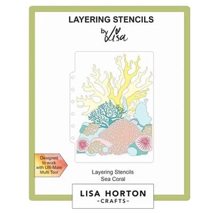 Lisa Horton Crafts Layering Stencils 5"X7"-Sea Coral (Pack of 1) - Picture 1 of 1