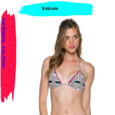 Traje de baño Volcom para mujer Nomand Tide Bandeau triángulo, blanco, talla XLarge Foto 1 de 4