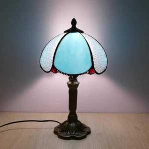 Tiffany Style Hand Crafted 8" Table Lamp Bedside Stained Glass Living Room Decor - Picture 1 of 4