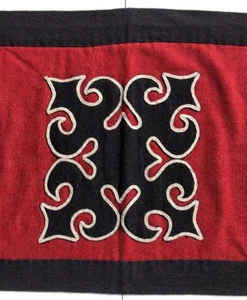 Table Runner Handmade Black Red Cream 50.5” X 13” Linen Gorgeous! - Picture 1 of 5