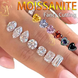 Real White D Color Moissanite Loose Stone VVS1 GRA Lab Grown Moissanite Gemstone - Picture 1 of 23