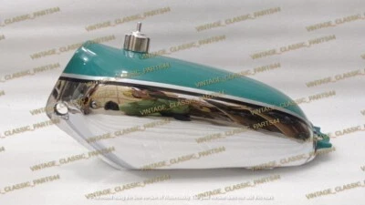 Honda CR125M 1974 Elsinore verde pintado aluminio gasolina combustible tanque gasolina con tapa Foto 1 de 4