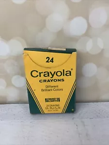 1985 Vintage CRAYOLA Crayons 24 Pack Binney and Smith Complete USA - Picture 1 of 10