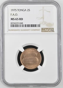 1975 Tonga 2 Seniti FAO - NGC MS65RD - Picture 1 of 2