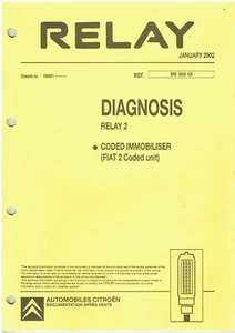 CITROEN RELAY 2 : CODED IMMOBILISER (FIAT TYPE) ORIG 2002 FAULT-DIAGNOSIS MANUAL - Picture 1 of 1
