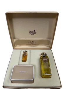 Vintage Hermes Caleche Gift Set .08oz Parfum .8oz eau de Toilette & Soap Bar NIB - Picture 1 of 4