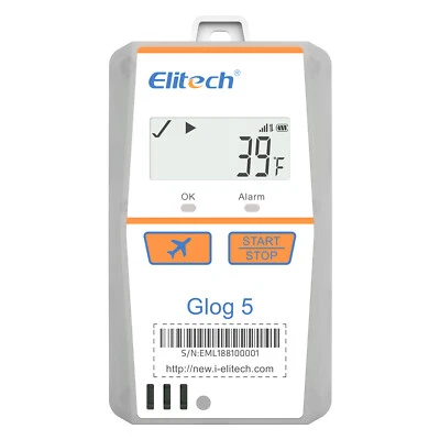 Elitech IOT Temperature Data Logger 4G Single-Use 30 Days PDF/CSV Report Glog-5T - Image 1 of 4