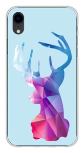 Coque en silicone imprimée compatible Apple iPhone XR Cerf Hipster Bleu - Bild 1 von 3