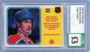 1982-83 O-Pee-Chee Wayne Gretzky Líderes de la Liga de la Corte #242 Engrasadores CSG 5,5 EX+ OPC - Imagen 1 de 3
