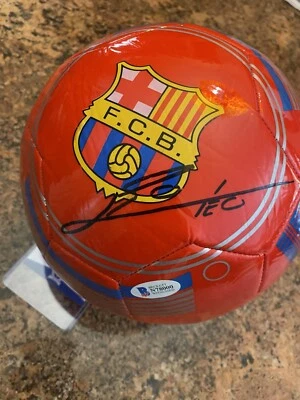 Lionel Messi signed soccer ball Beckett - Image 1 of 4