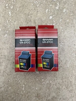 Lot of 2 New Sealed Genuine Sharp UX-27CC Colored Ink Print Cartridge - Image 1 of 4