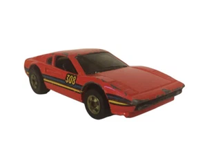 ⭐⭐⭐ Vintage 1977 Hot Wheels Ferrari 308 Red Diecast Hong Kong 1:64 Gold Rims ⭐⭐⭐ - Picture 1 of 9