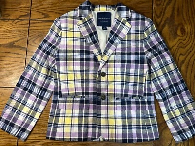 Blazer chaqueta de lino a cuadros Janie And Jack Among The Flowers talla 6 nuevo con etiquetas Foto 1 de 4