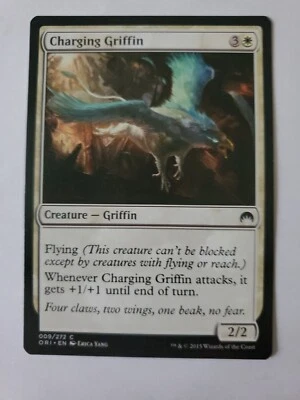 MTG Magic The Gathering Card Charging Griffin Creature Griffin White Magic Origi - Image 1 of 2