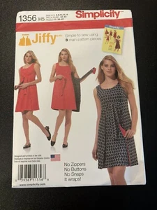 Simplicity 1356 H5 Size 6-14 Misses’Jiffy Reversal Wrap Dress - Bild 1 von 2