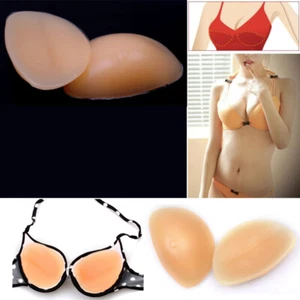 2pcs Soft Silicone Gel Bra Inserts Chicken Fillets Breast Push Up Pad for Bikini - Picture 1 of 9