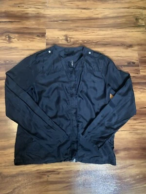 Blusa de seda Diesel negra dorada con cremallera para mujer mediana (40), 100 % seda, usada Foto 1 de 4