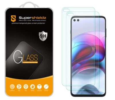 [Paquete de 2] Protector de pantalla de vidrio templado Supershieldz para Motorola Moto G100 Foto 1 de 4