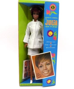 Rare Vintage Julia Barbie Doll Diahann Carroll First 2 pc Nurse Uniform NRFB - Picture 1 of 21