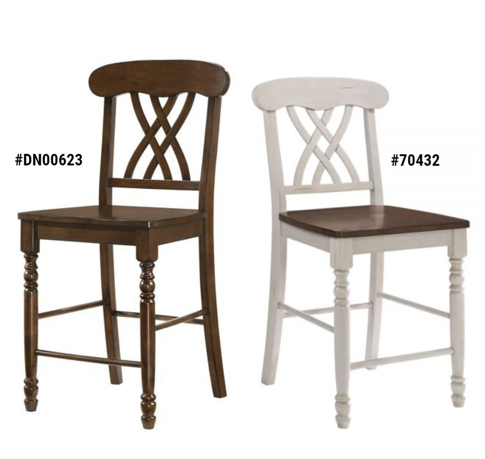 Кресло ACME Dylan Buttermilk Walnut / Oak Scooped Seat Finish 42 дюйма высота стойки - Изображение 1 из 1