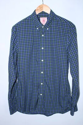 J. Camisa de manga larga a cuadros multicolor mediana Press para hombre Foto 1 de 4