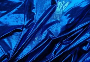 dance custom Spandex Metallic Royal 4 way stretch  fabric sold BTY 60 wide - Picture 1 of 1