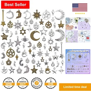 Assorted Celestial Sun Moon Star Mixed Charms - DIY Jewelry Making Crafts - Picture 1 of 9