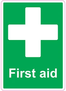 FIRST AID health and safety signs stickers Medical 205x290mm - Picture 1 of 4