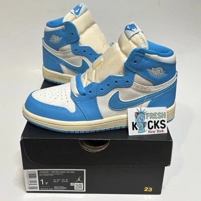 Jordan 1 High UNC Reimaginado Crianças Pequenas Tamanho 1Y Juventude FD1412-402 UniversityBlue - Imagem 1 de 4