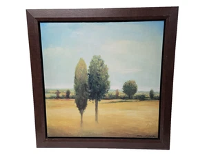 Impresión artística William McCarthy lienzo árboles texturizados campo granja decoración 27x27 - Imagen 1 de 8