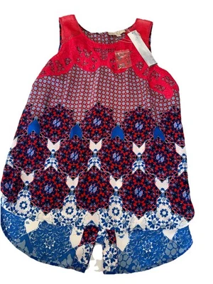 Blusa sin mangas para mujer Pale Sky talla PS multicolor con botones en la espalda elegante fluida oficina Foto 1 de 4