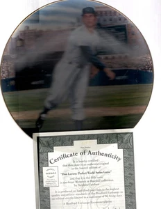 The Bradford Exchange Plate "Baseball Great Moments" Plate -DON LARSEN PERFETTO - Foto 1 di 2