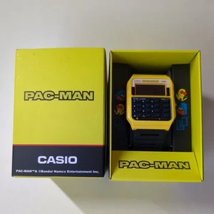 Casio Data Bank PAC-MAN 45th Anniversary Men's Watch CA53WPC-1B (open box) - Picture 1 of 4