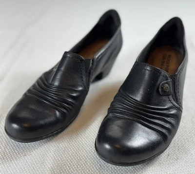 Rockport Cobb Hill Shoes Womens Size 6.5W Black Leather Slip On Comfort Low Heel - Image 1 of 4