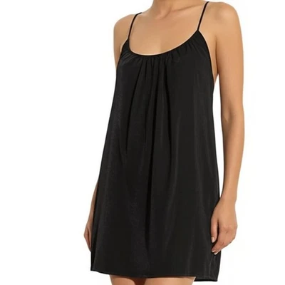 Forever 21 Slip Dress Size M Black LBD Sleeveless Spaghetti Strap Minimalist - Image 1 of 4