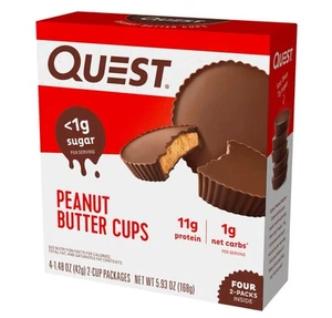 New! Quest Nutrition Peanut Butter Cups High 11g Protein Low Carb Chocolate Bars - Picture 1 of 1