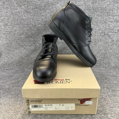 ✅Red Wing Steel Toe Boots Women's 7D Black Leather Ankle Chukka Made In USA - Image 1 of 4